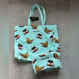 Marc Jacobs Canvas Tote & Cosmetic Bag